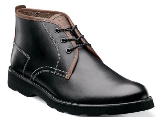 Florsheim Black Casey Plain Toe Chukka Mens Boots 13255-001