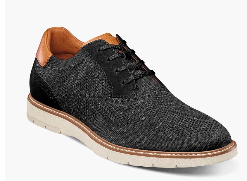 Florsheim Black Vibe Knit Plain Toe Men's Oxford Shoes 14420-001