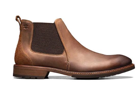 Florsheim Brown Lodge Plain Toe Gore Mens Boots 14285-215