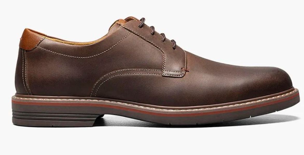 Florsheim Brown Norwalk Plain Toe Oxford Men's Dress Shoes 13369-215