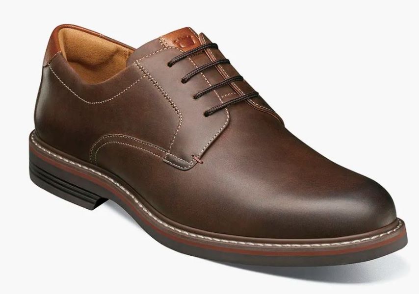 Florsheim Brown Norwalk Plain Toe Oxford Men's Dress Shoes 13369-215