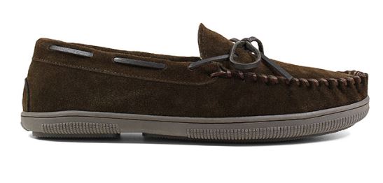 Florsheim Chocolate Cozzy Moc Toe Tie Slipper 12184-202