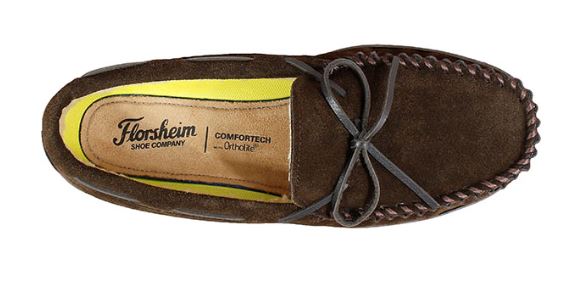 Florsheim Chocolate Cozzy Moc Toe Tie Slipper 12184-202