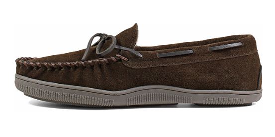 Florsheim Chocolate Cozzy Moc Toe Tie Slipper 12184-202