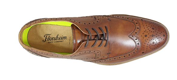 Florsheim Cognac Men's Uptonn Wingtip Oxford 15170