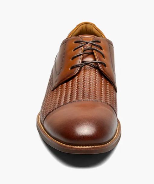 Florsheim Cognac Rucci Weave Cap Toe Men's Oxford Shoes 13407-221