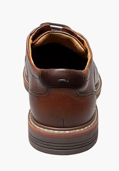 Florsheim Cognac Tumbled Norwalk Plain Toe Oxford Men's Dress Shoes 13369-222