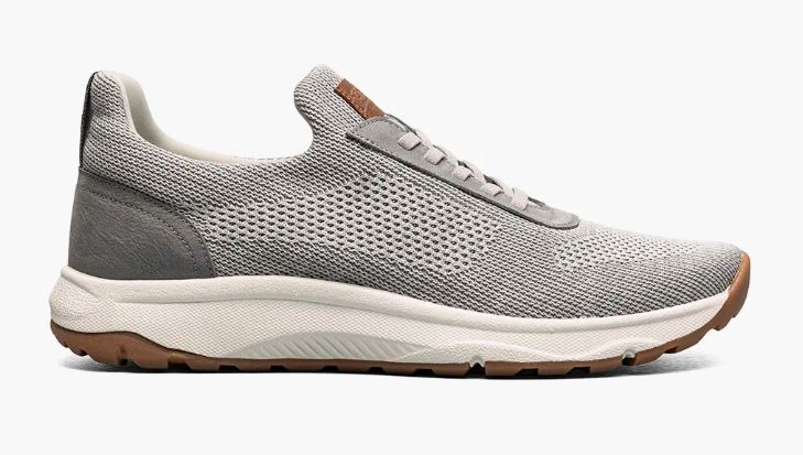 Florsheim Gray Satellite Men's Casual Knit Elastic Lace Slip On Sneakers 14422-020