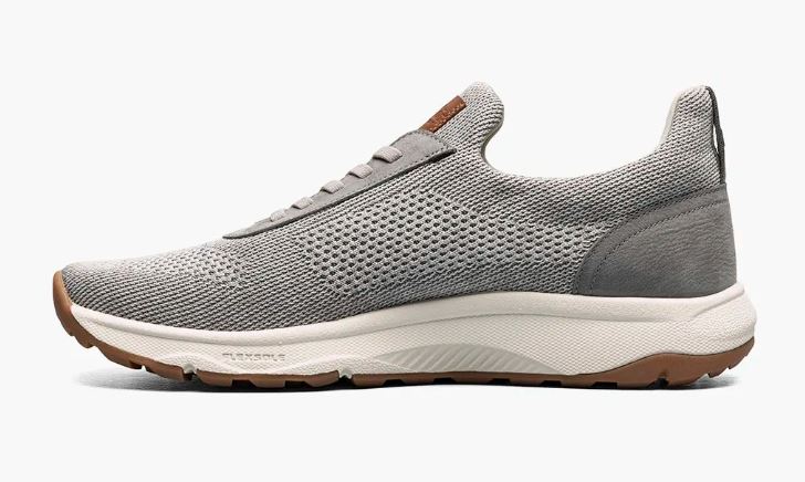 Florsheim Gray Satellite Men's Casual Knit Elastic Lace Slip On Sneakers 14422-020