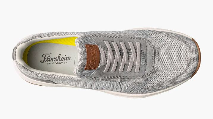 Florsheim Gray Satellite Men's Casual Knit Elastic Lace Slip On Sneakers 14422-020