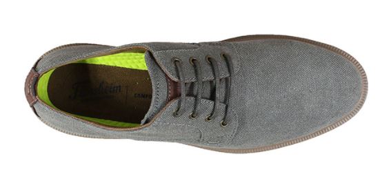 Florsheim Gray Supacush Canvas Plain Toe Oxford Mens Shoe 13326-020