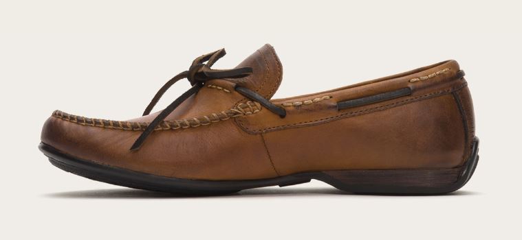 Frye Lewis Moccasin Loafers Cognac Mens Casual 3480236-COG