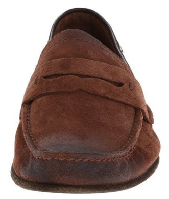 Frye Lewis Penny Slip On Cognac Suede Mens Casual 3480232-COG