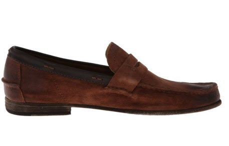 Frye Lewis Penny Slip On Cognac Suede Mens Casual 3480232-COG