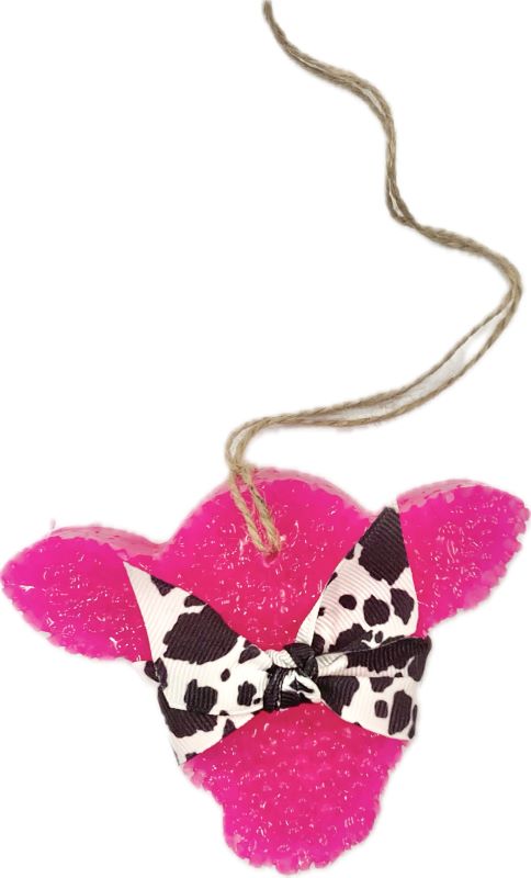 Funky Freshies Hot Pink Kiwi Watermelon Cow Head Shaped Freshener 1602