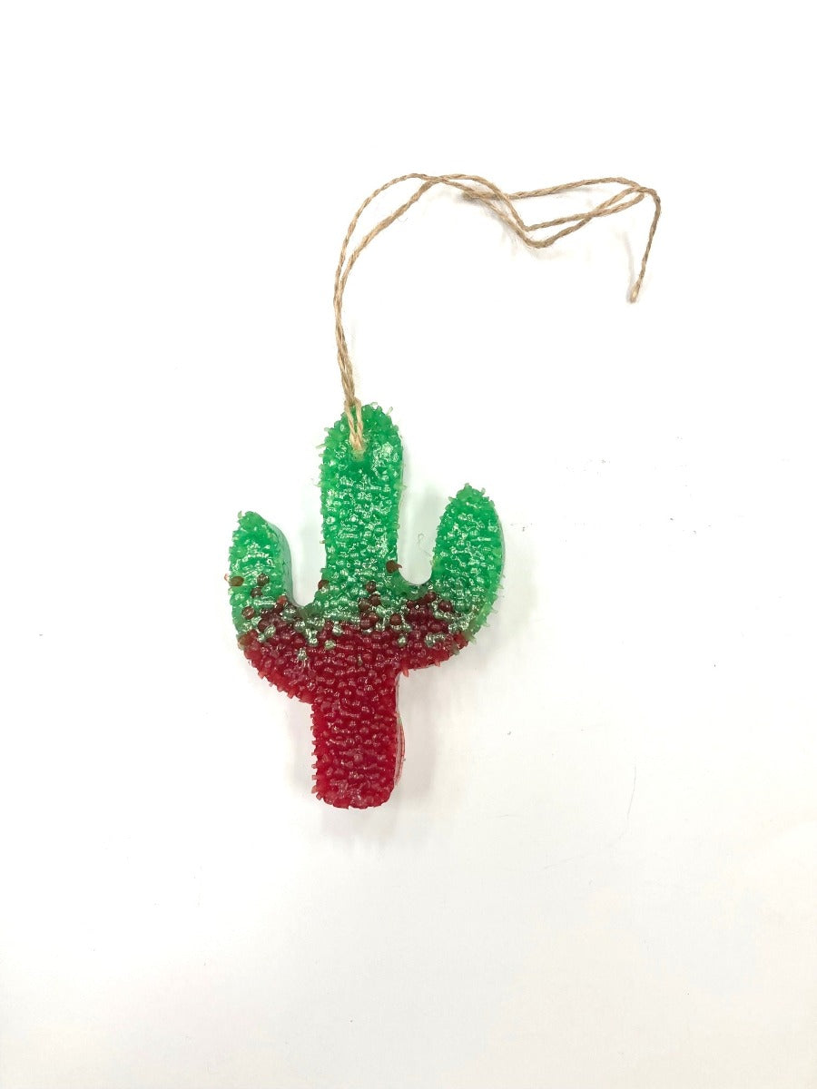 Funky Freshies Red/Green Smell of Christmas Cactus Shaped Freshie 1437
