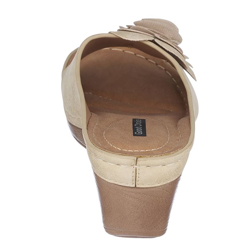 G.C. Shoes Gold Tokyo Open Toe Women's Wedge Sandals TOKYO-GOLD