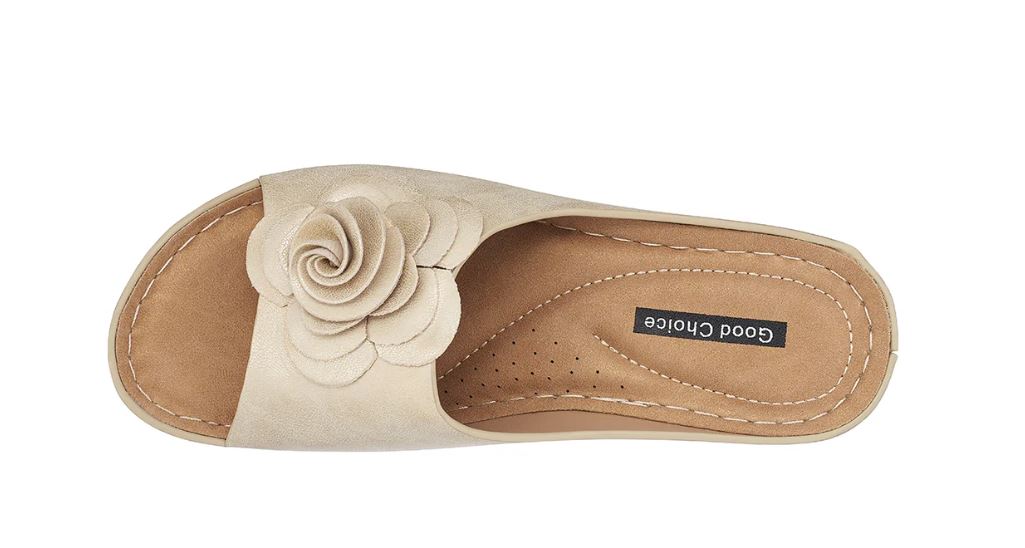 G.C. Shoes Gold Tokyo Open Toe Women's Wedge Sandals TOKYO-GOLD