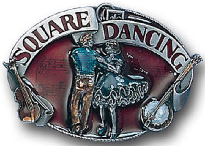 G30E Square Dancing Hand Enameled Siskiyou Belt Buckles
