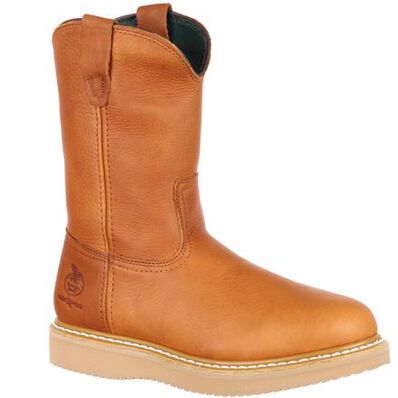 Georgia Boot Barracuda Gold Wedge Work Men's Wellington Pull On Boot G5153 **ONLINE ONLY