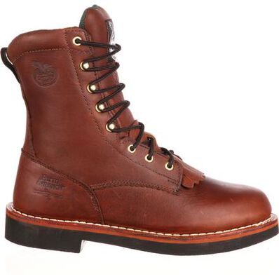 Georgia Boot Barracuda Walnut Farm And Ranch Lacer Mens Work Boots G7014 **ONLINE ONLY