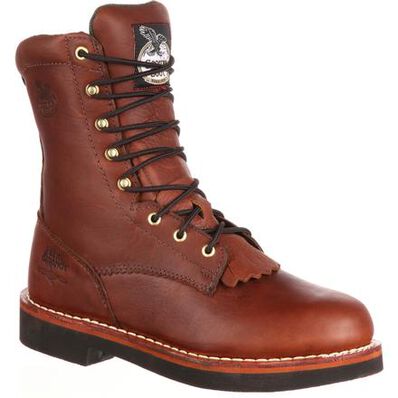 Georgia Boot Barracuda Walnut Farm And Ranch Lacer Mens Work Boots G7014 **ONLINE ONLY