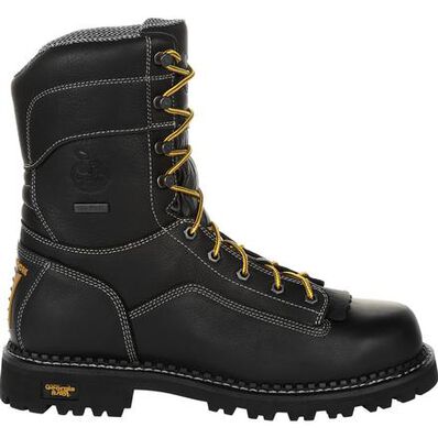 Georgia Boot Black AMP Lt Logger Composite Toe Waterproof Mens Work Boots GB00272 **ONLINE ONLY