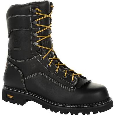 Georgia Boot Black AMP Lt Logger Composite Toe Waterproof Mens Work Boots GB00272 **ONLINE ONLY