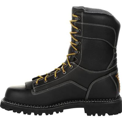 Georgia Boot Black AMP Lt Logger Low Heel Waterproof Mens Work Boots GB00271 **ONLINE ONLY