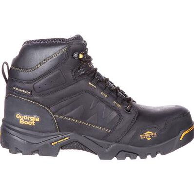 Georgia Boot Black Amplitude Composite Toe Waterproof Mens Work Boots GB00130 **ONLINE ONLY