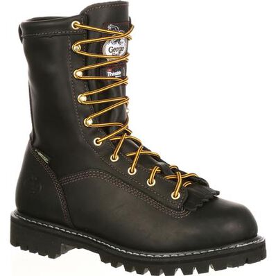 Georgia Boot Black Lace-To-Lace Gore-Tex Waterproof 200G Insulated Mens Work Boots G8040 **ONLINE ONLY
