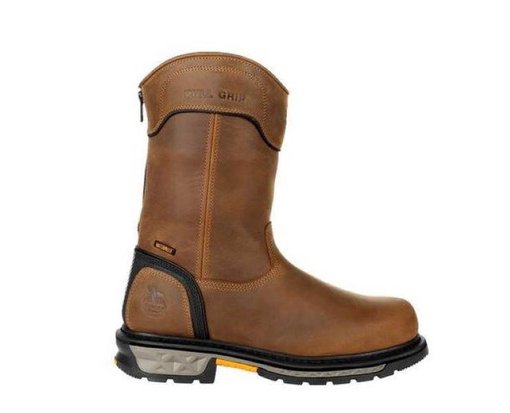 Georgia Boot Black With Brown Carbo-Tec LTX Waterproof Pull On Boot GB00393