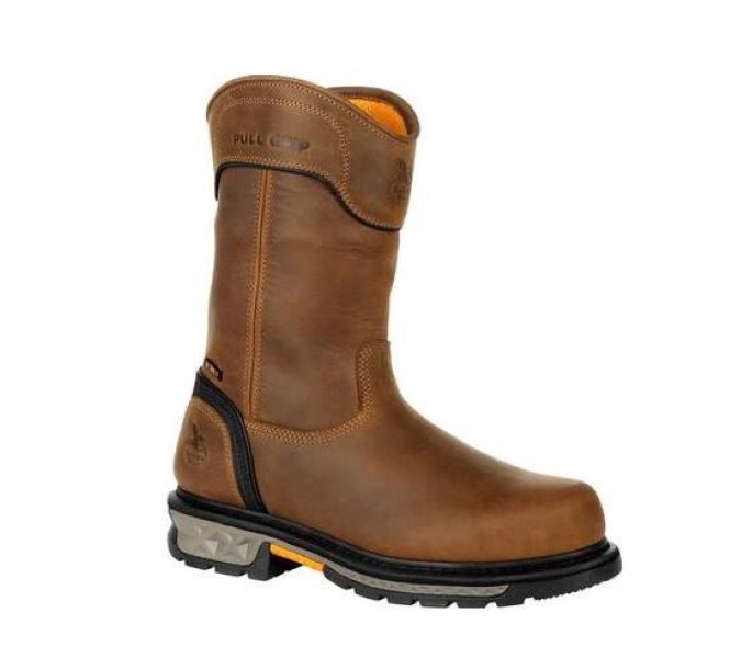 Georgia Boot Black with Brown Carbo-Tec LTX Waterproof Pull On Boot GB00393