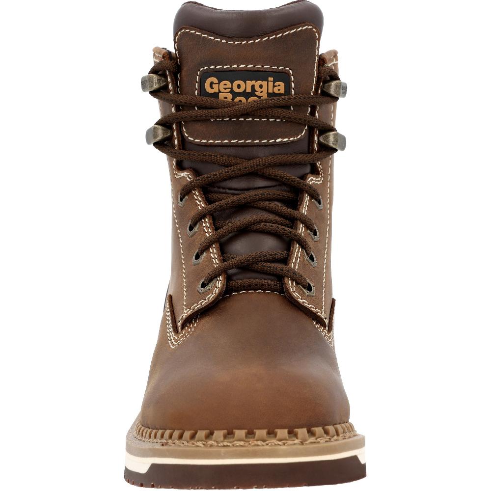Georgia Boot Brown AMP LT Wedge Women's 6 Inch Soft Toe Work Boots GB00512TS