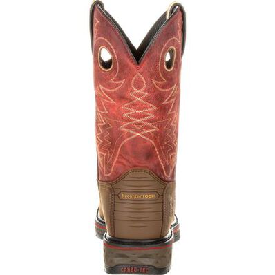 Georgia Boot Brown And Red Carbo-Tec Waterproof Mens Pull-On Boots GB00221 **ONLINE ONLY