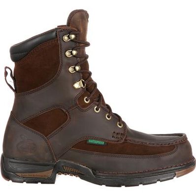Georgia Boot Brown Athens Waterproof Mens Work Boots G9453 **ONLINE ONLY