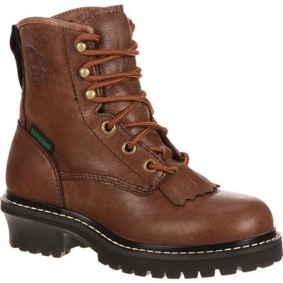 Georgia Boot Brown Big Kids Waterproof Logger Boots GB00019 **ONLINE ONLY