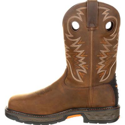 Georgia Boot Brown Carbo-Tec Lt Alloy Toe Waterproof Mens Pull-On Boots GB00224 **ONLINE ONLY