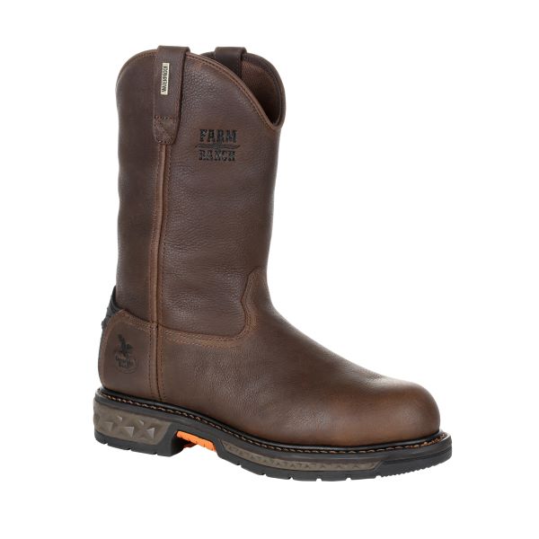 Georgia Boot Brown Carbo-Tec LT Steel Toe Waterproof Pull On Workboot GB00310