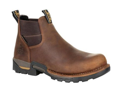 Georgia Boot Brown Eagle One Chelsea Steel Toe Waterproof Boots GB00337