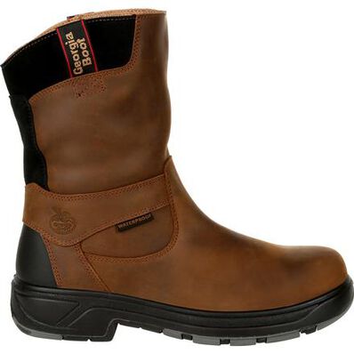 Georgia Boot Brown Flxpoint Waterproof Composite Toe Men's Work Boots G5644 **ONLINE ONLY