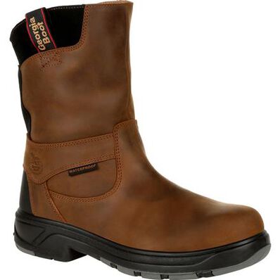 Georgia Boot Brown Flxpoint Waterproof Composite Toe Men's Work Boots G5644 **ONLINE ONLY