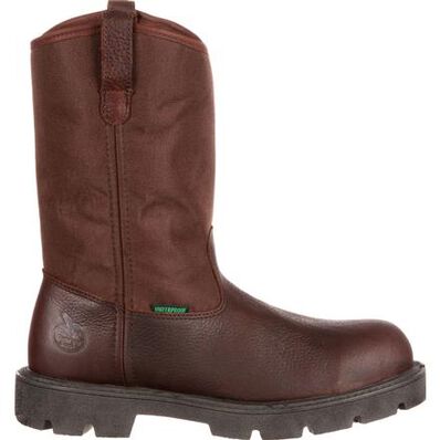 Georgia Boot Brown Homeland Steel Toe Waterproof Men's Work Boot G111 **ONLINE ONLY
