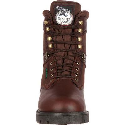 Georgia Boot Brown Homeland Steel Toe Waterproof Men's Work Boot G107 **ONLINE ONLY