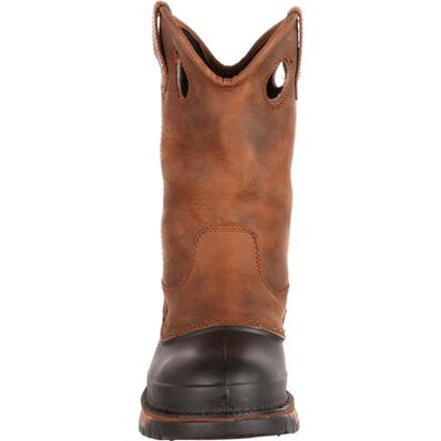 Georgia Boot Brown Muddog Steel Toe Waterproof Men's Wellington Pull On Boot G5594 **ONLINE ONLY