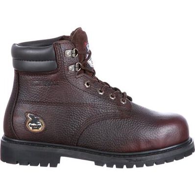 Georgia Boot Brown Oiler Steel Toe Waterproof Men's Work Boot G6174 **ONLINE ONLY