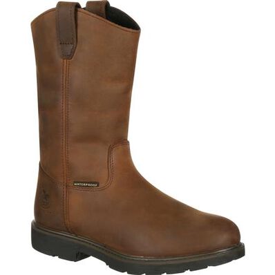 Georgia Boot Brown Suspension System Waterproof Wellington Work Boot GB00085 **ONLINE ONLY