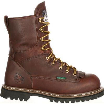 Georgia Boot Chocolate Steel Toe Waterproof Lace-To-Toe Men's Work Boot G103 **ONLINE ONLY