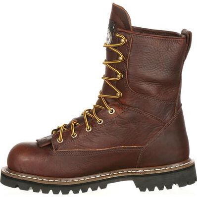 Georgia Boot Chocolate Steel Toe Waterproof Lace-To-Toe Men's Work Boot G103 **ONLINE ONLY