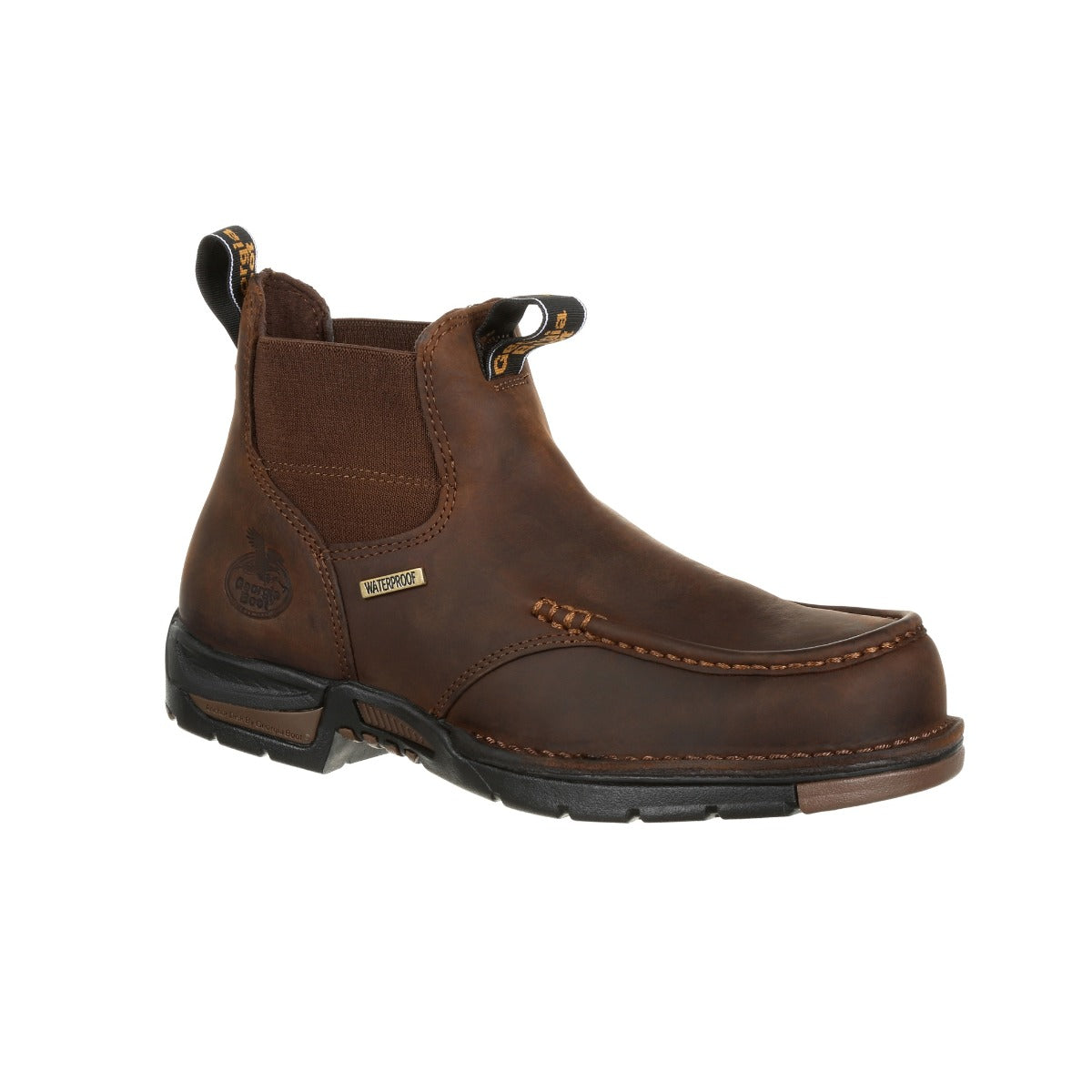 Georgia Boot Dark Brown Athens Chelsea Waterproof Mens Work Boots GB00156